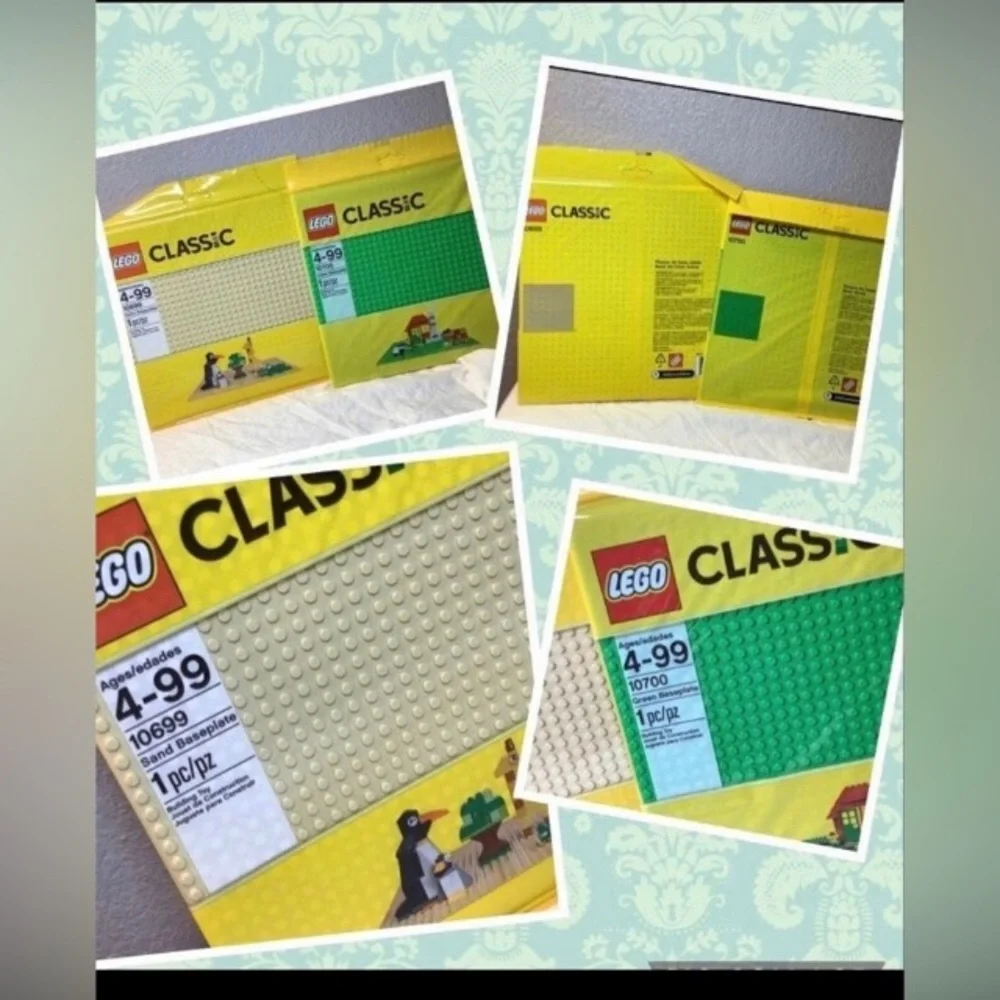 LEGO Classic Baseplates Set - Green and RETIRED SAND